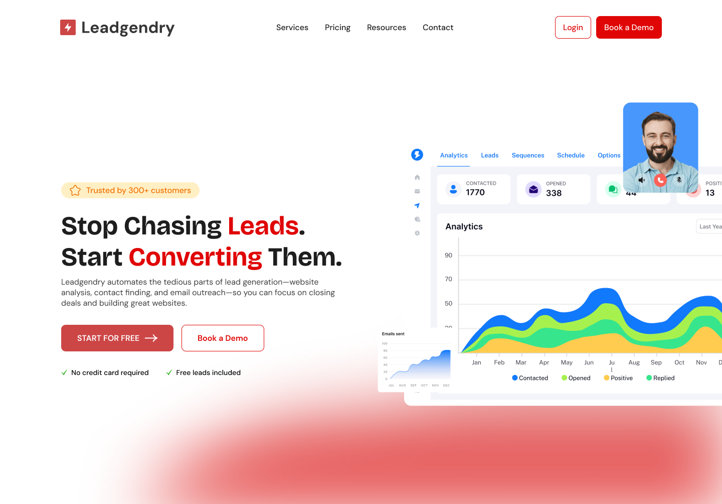 Leadgendry.ai Website Design project for Leadgendry AI